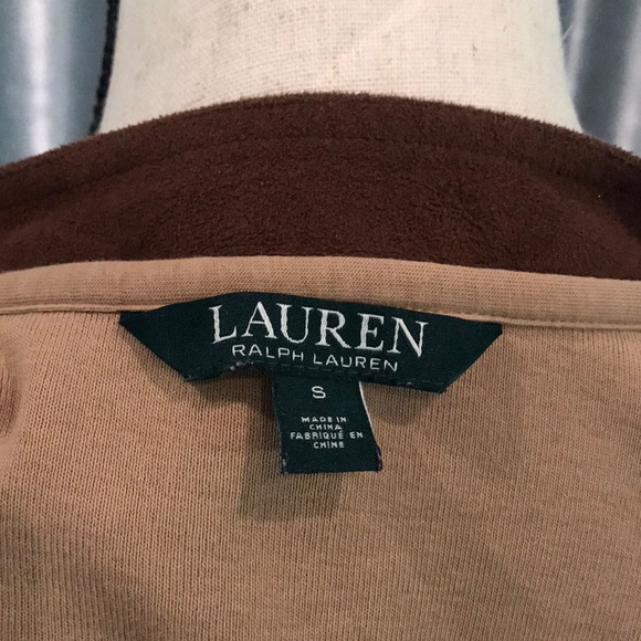 Lauren Ralph Lauren Tan and Brown 3/4 Sleeve Top - Picture 4 of 4